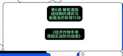 第6节：【葡萄清园】绒球期的博弈与画眉虫的&ldquo;斩首行动&rdquo;，课程：《经济作物冬季清园&middot;实战防坑指南》#识农AI
