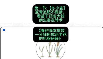 第一节：【冬小麦】返青追肥不靠猜，看苗下药省大钱